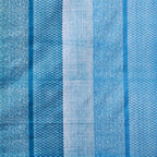 Ocean Stripes Blue & White 160 TC Pure Cotton Bedsheet with Pillow Cover
