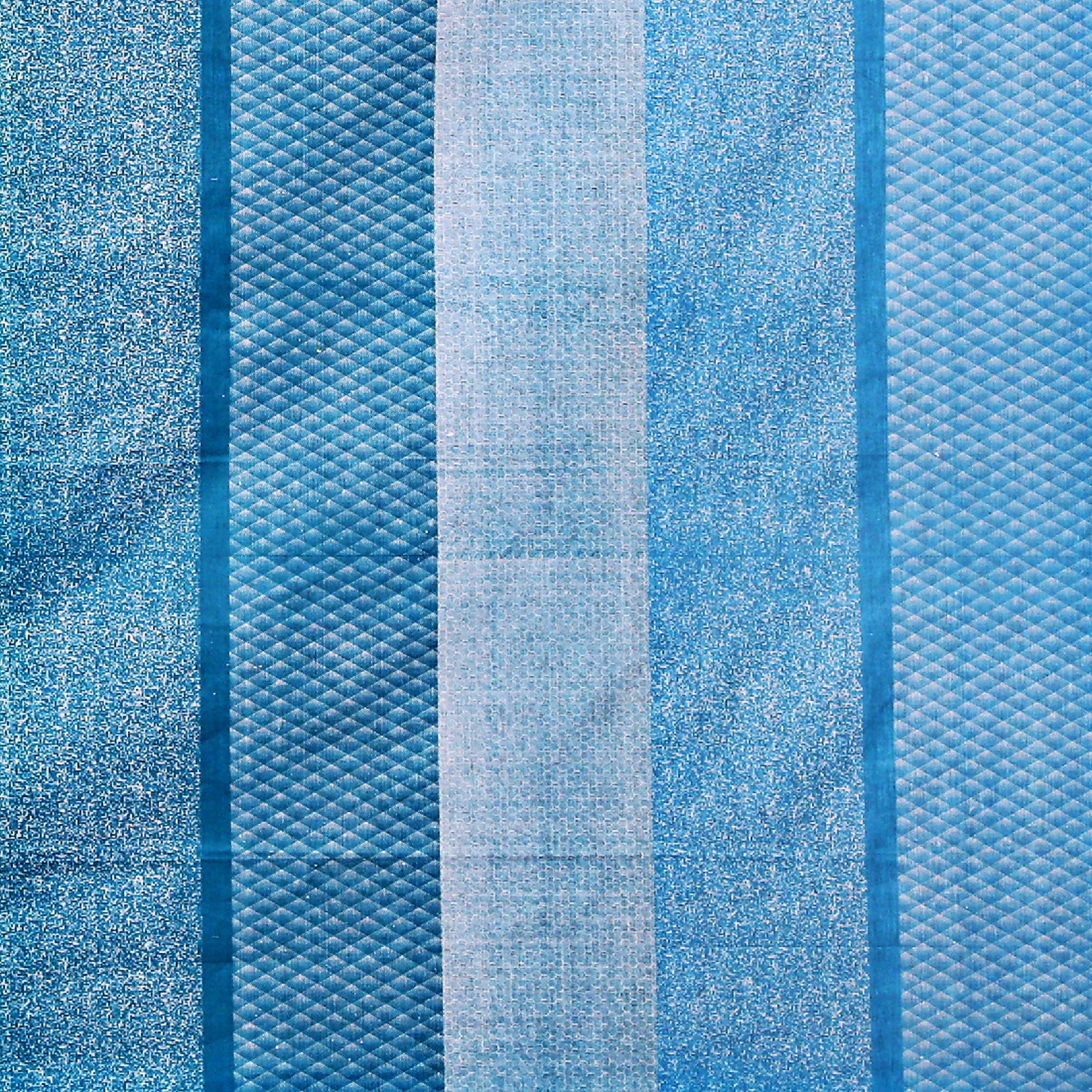 Ocean Stripes Blue & White 160 TC Pure Cotton Bedsheet with Pillow Cover