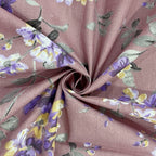 Lavender Bloom Pink & Purple Floral 160 TC Pure Cotton Bedsheet with Pillow Cover