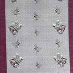 Burgundy Bloom Grey & Maroon Floral 160 TC Pure Cotton Bedsheet with Pillow Cover