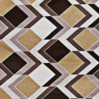 Mocha Diamond Chevron 144 TC Pure Cotton Bedsheet Set with Pillow Cover