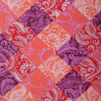 Royal Paisley Pink & Purple Patchwork 160 TC Pure Cotton Bedsheet with Pillow Cover