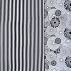 Midnight Swirl White & Navy Blue Geometric 160 TC Pure Cotton Bedsheet with Pillow Cover