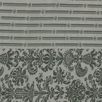 Ivory Sage Victorian Damask 144 TC Pure Cotton Bedsheet Set with Pillow Cover