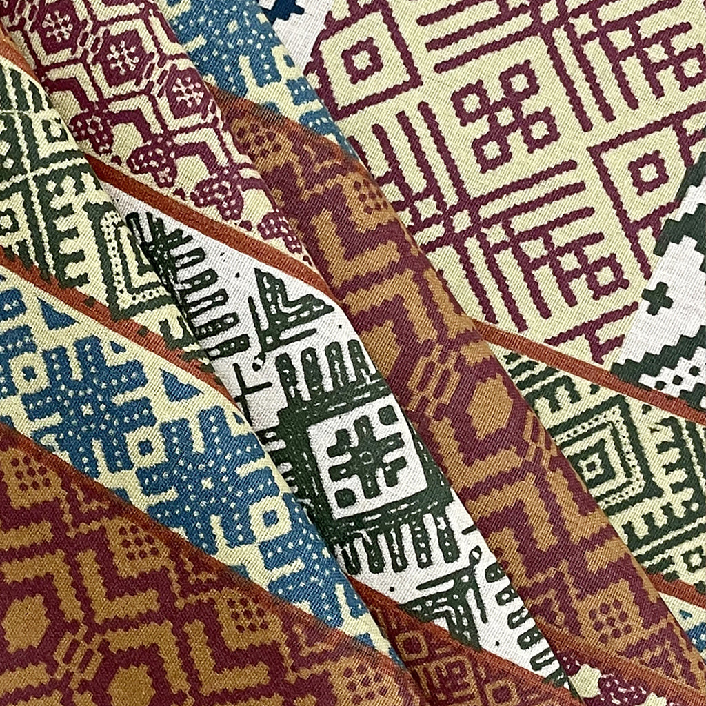 Heritage Weave Brown & Multicolour Geometric 160 TC Pure Cotton Bedsheet with Pillow Cover