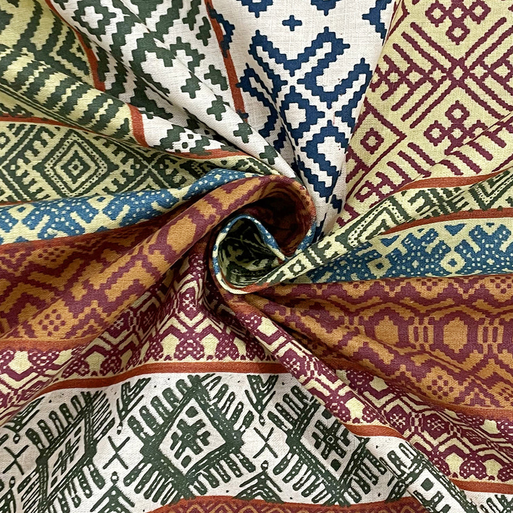 Heritage Weave Brown & Multicolour Geometric 160 TC Pure Cotton Bedsheet with Pillow Cover