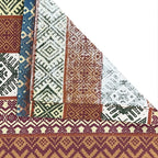 Heritage Weave Brown & Multicolour Geometric 160 TC Pure Cotton Bedsheet with Pillow Cover
