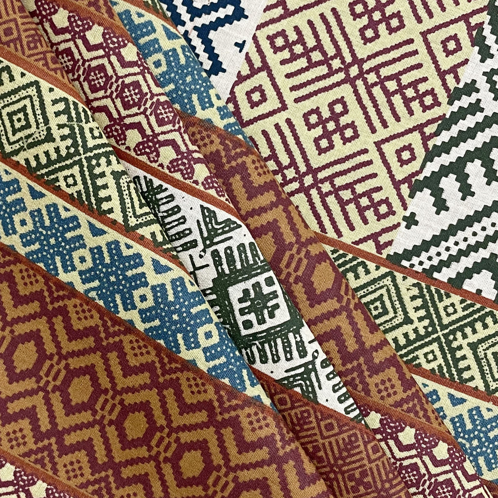 Heritage Weave Brown & Multicolour Geometric 160 TC Pure Cotton Bedsheet with Pillow Cover