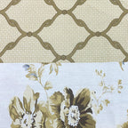 Ivory Olive Vintage Florals 144 TC Pure Cotton Bedsheet Set with Pillow Cover