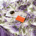 Lavender Garden White & Purple Floral 160 TC Pure Cotton Bedsheet with Pillow Cover