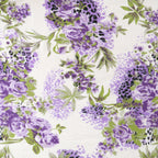 Lavender Garden White & Purple Floral 160 TC Pure Cotton Bedsheet with Pillow Cover