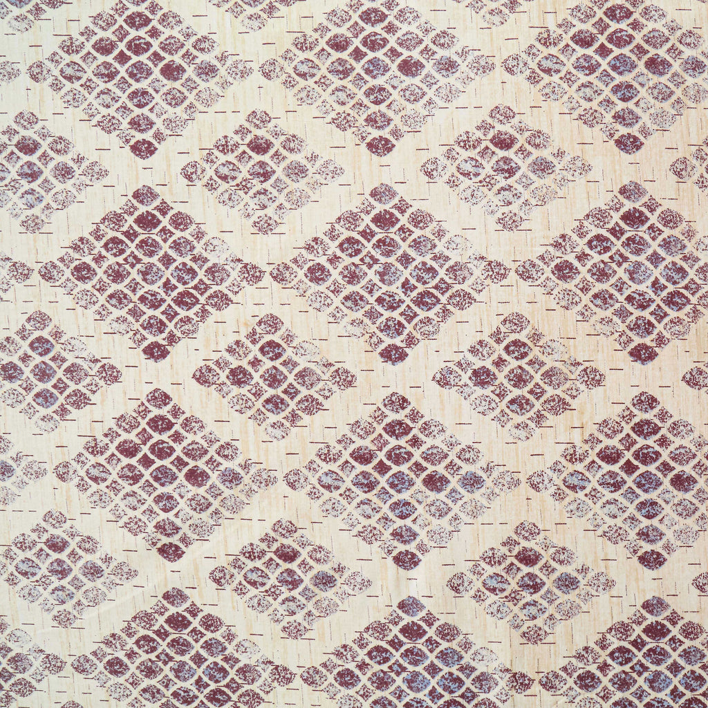 Mauve Mosaic Cream & Purple Geometric 160 TC Pure Cotton Bedsheet with Pillow Cover