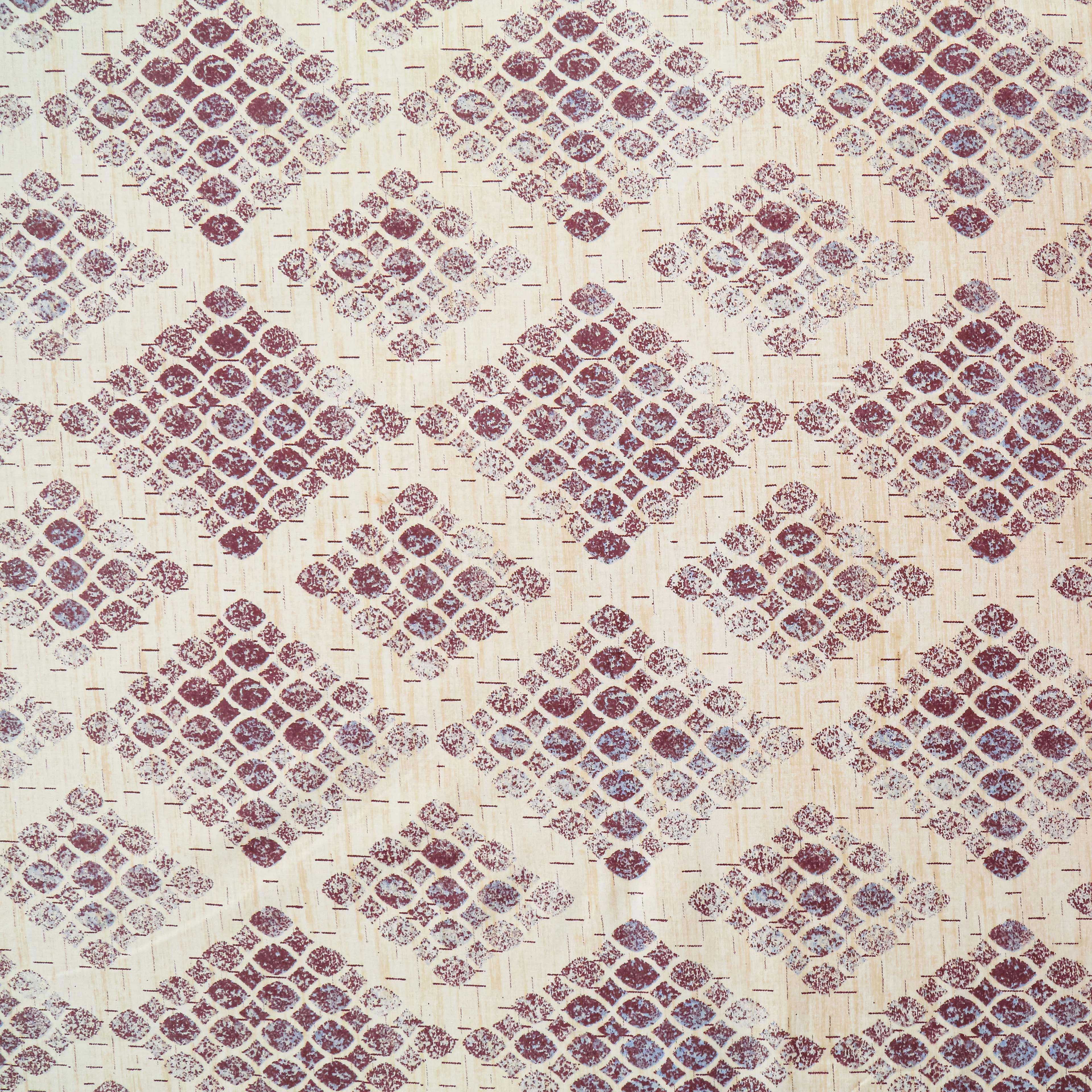 Mauve Mosaic Cream & Purple Geometric 160 TC Pure Cotton Bedsheet with Pillow Cover