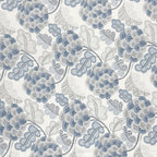 Blue Vineyard White & Blue Botanical 160 TC Pure Cotton Bedsheet with Pillow Cover