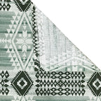 Mint Green Tribal Stripes 144 TC Pure Cotton Bedsheet Set with Pillow Cover