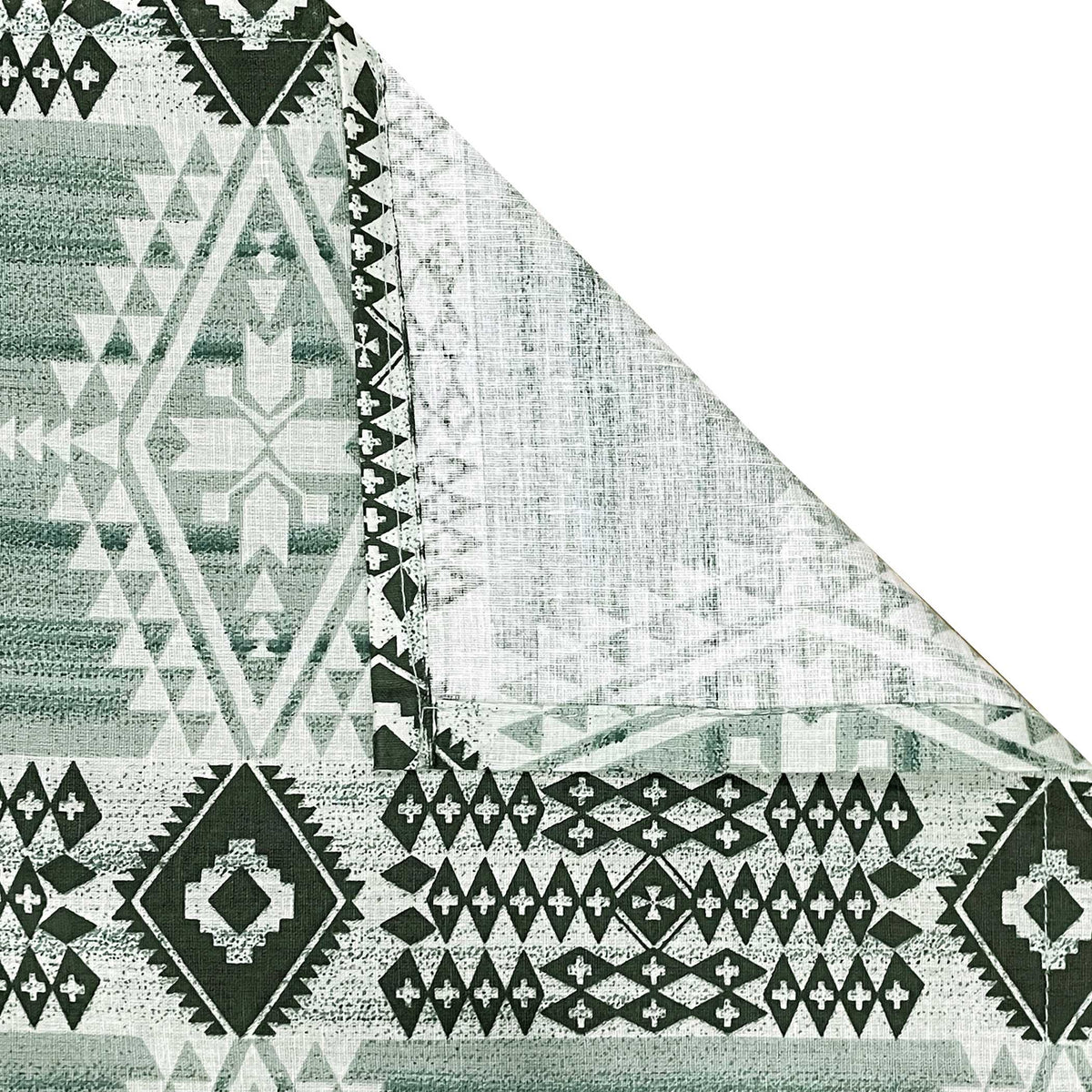 Mint Green Tribal Stripes 144 TC Pure Cotton Bedsheet Set with Pillow Cover