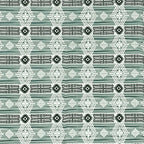 Mint Green Tribal Stripes 144 TC Pure Cotton Bedsheet Set with Pillow Cover