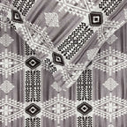Tribal Rhythm Grey & Black Geometric 160 TC Pure Cotton Fitted Bedsheet with Pillow Cover