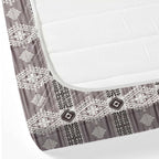 Tribal Rhythm Grey & Black Geometric 160 TC Pure Cotton Fitted Bedsheet with Pillow Cover