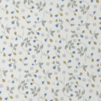 Meadow Sprig White & Grey Botanical 160 TC Pure Cotton Bedsheet with Pillow Cover