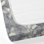 Silver Vine Grey & White Botanical 160 TC Pure Cotton Bedsheet with Pillow Cover