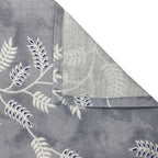 Silver Vine Grey & White Botanical 160 TC Pure Cotton Bedsheet with Pillow Cover