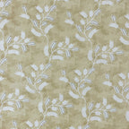 Ivory Vine Beige & White Botanical 160 TC Pure Cotton Bedsheet with Pillow Cover