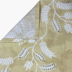 Ivory Vine Beige & White Botanical 160 TC Pure Cotton Bedsheet with Pillow Cover