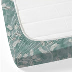 Aqua Vine Mint Green & White Botanical 160 TC Pure Cotton Bedsheet with Pillow Cover