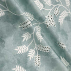 Aqua Vine Mint Green & White Botanical 160 TC Pure Cotton Bedsheet with Pillow Cover