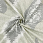 Sage Grey Ikat Medallions 144 TC Pure Cotton Bedsheet Set with Pillow Cover