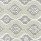 Sage Grey Ikat Medallions 144 TC Pure Cotton Bedsheet Set with Pillow Cover