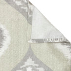Sage Grey Ikat Medallions 144 TC Pure Cotton Bedsheet Set with Pillow Cover