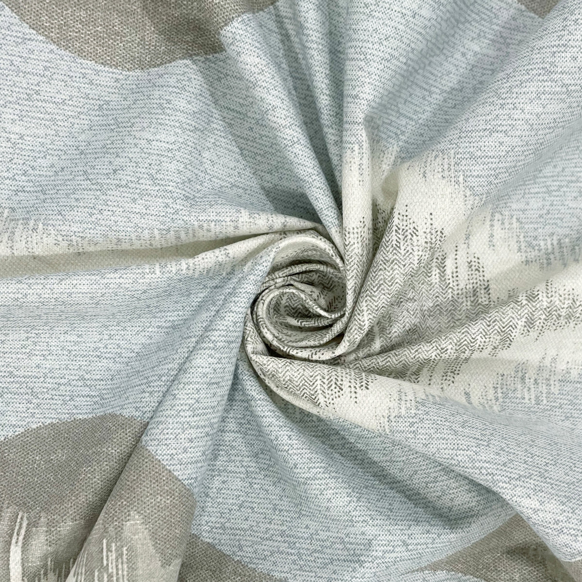 Powder Blue Ikat Medallions 144 TC Pure Cotton Bedsheet Set with Pillow Cover