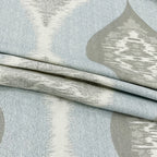 Powder Blue Ikat Medallions 144 TC Pure Cotton Bedsheet Set with Pillow Cover