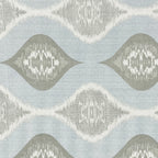 Powder Blue Ikat Medallions 144 TC Pure Cotton Bedsheet Set with Pillow Cover