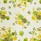 Citrus Bloom Cream & Green Floral 160 TC Pure Cotton Bedsheet with Pillow Cover