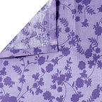 Violet Meadow Cream & Purple Floral 160 TC Pure Cotton Bedsheet with Pillow Cover