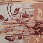 Peach Rust Floral Brushstrokes 144 TC Pure Cotton Bedsheet Set with Pillow Cover