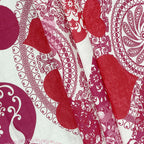 Sweetheart Bloom Pink & White Heart Print 160 TC Pure Cotton Bedsheet with Pillow Cover