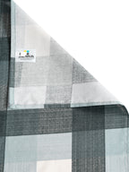 Urban Check Grey & White 160 TC Pure Cotton Fitted Bedsheet with Pillow Cover