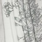 Ivory Botanical Sketch 250 TC Pure Cotton Bedsheet Set with Pillow Cover