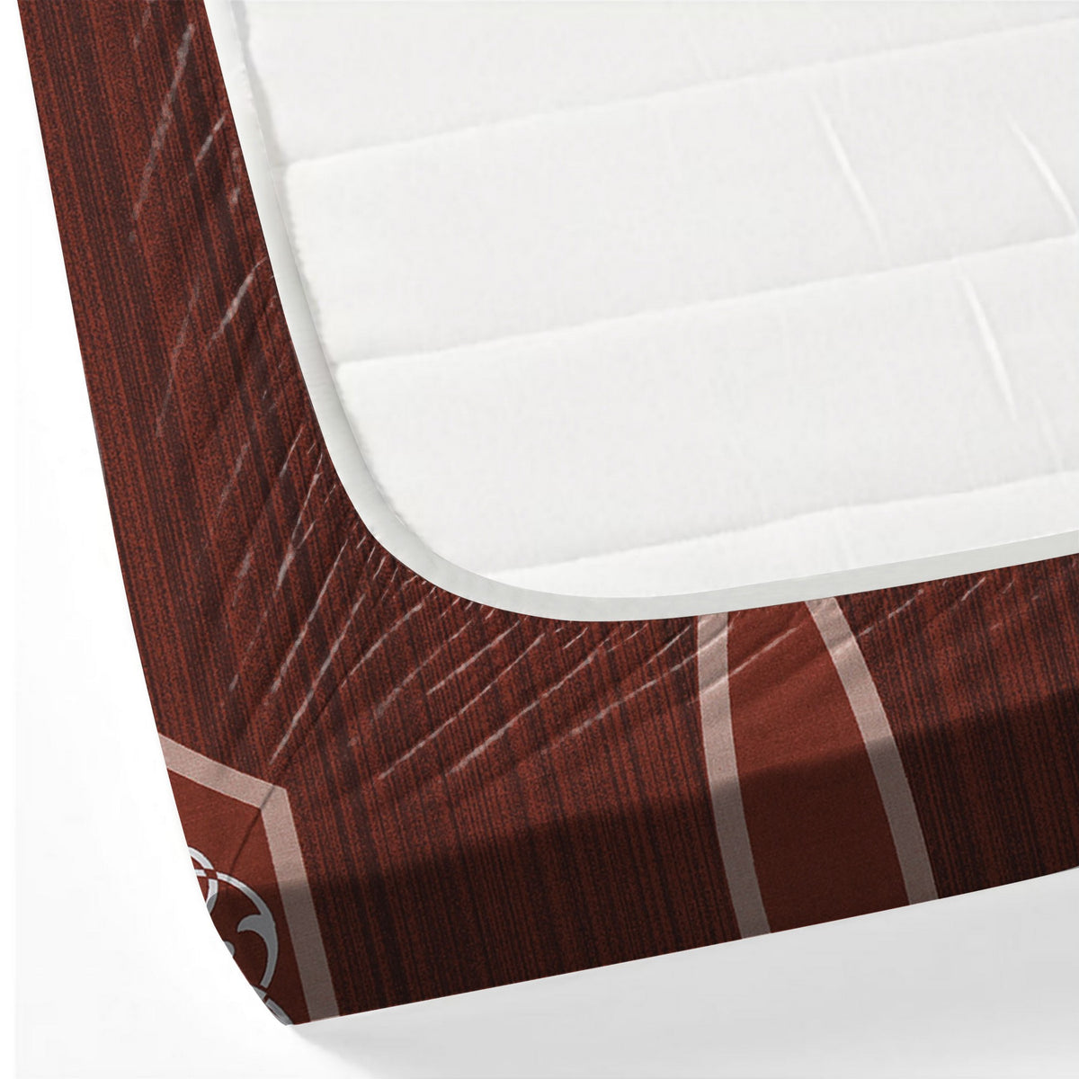 Mocha Ornamental Links 250 TC Pure Cotton Bedsheet Set with Pillow Cover