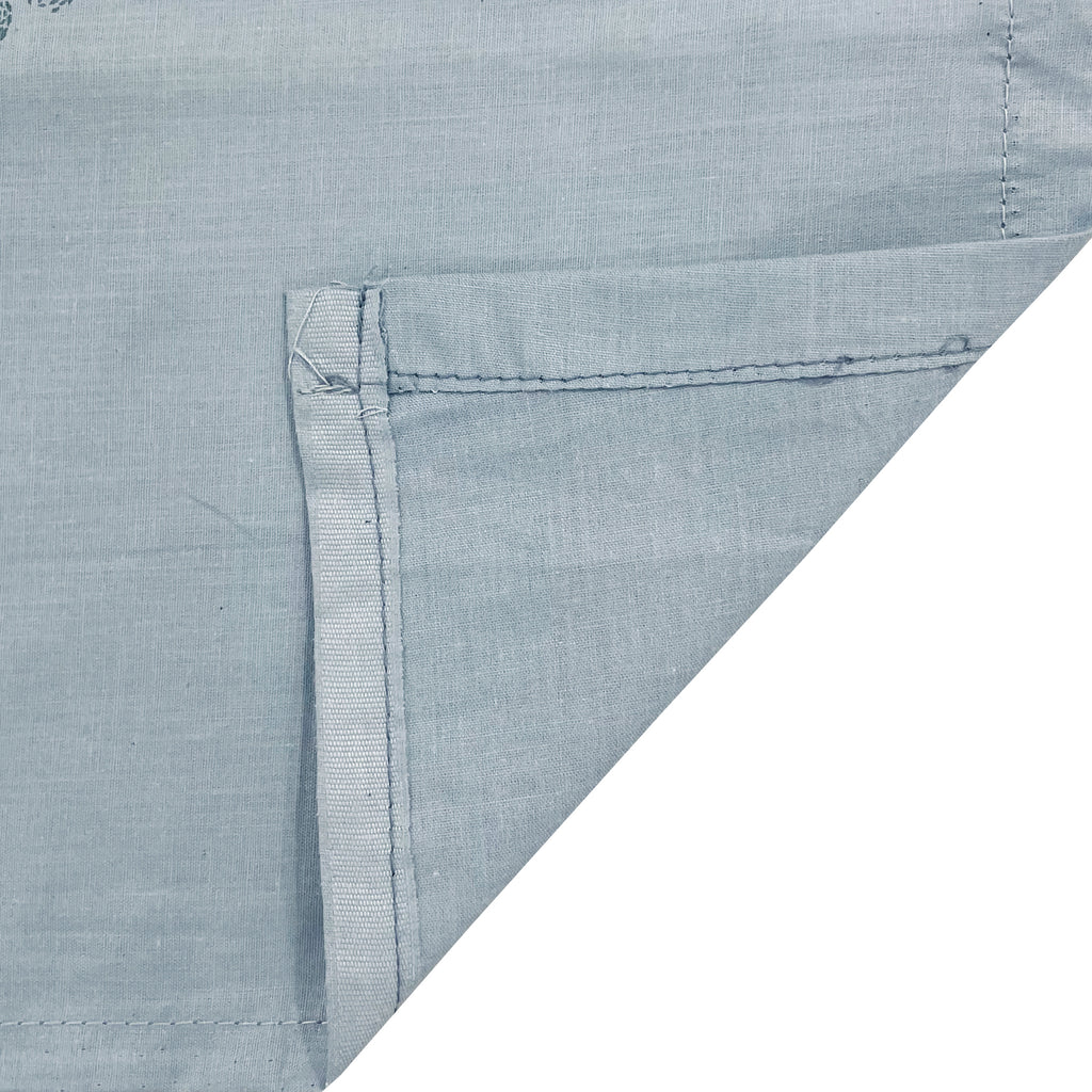 Powder Blue Dandelion Whispers 240 TC Pure Cotton Bedsheet Set with Pillow Cover