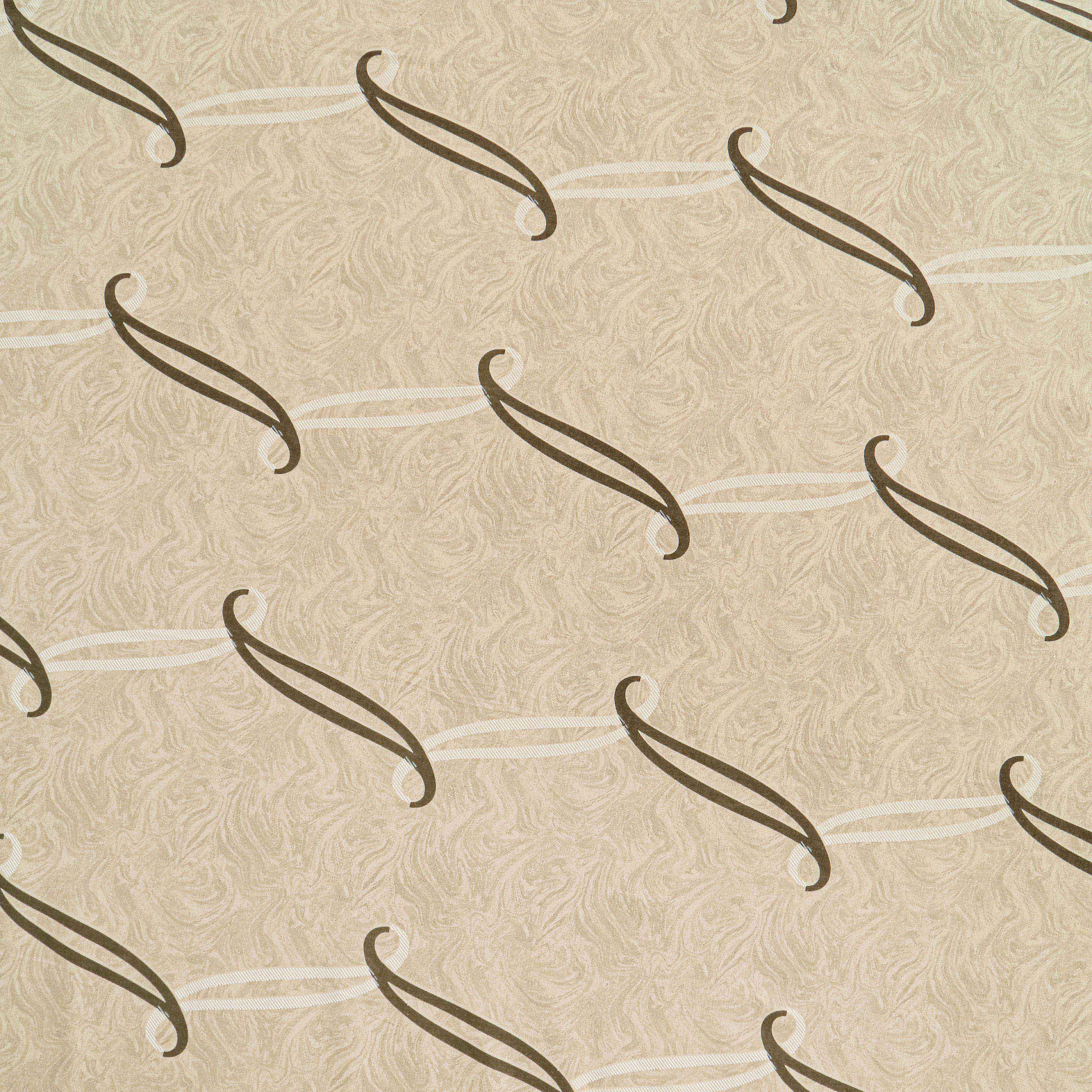 Sandstone Flowing Ribbons 250 TC Pure Cotton Bedsheet Set with Pillow Cover