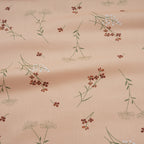 Peach Petite Meadow Sprigs 240 TC Pure Cotton Bedsheet Set with Pillow Cover