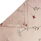 Peach Petite Meadow Sprigs 240 TC Pure Cotton Bedsheet Set with Pillow Cover