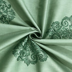 Mint Green Regal Medallions 240 TC Pure Cotton Bedsheet Set with Pillow Cover