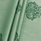 Mint Green Regal Medallions 240 TC Pure Cotton Bedsheet Set with Pillow Cover