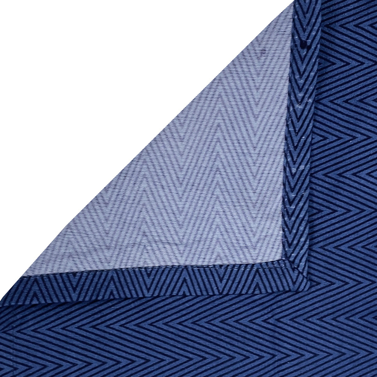 Royal Blue Chevron Harmony 180 TC Pure Cotton Bedsheet Set with Pillow Cover